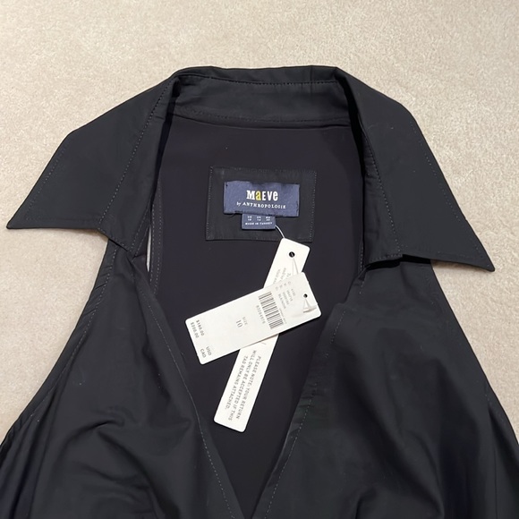 Anthropologie Maeve Assymmetrical Wrap Shirt Dress - Picture 2 of 3